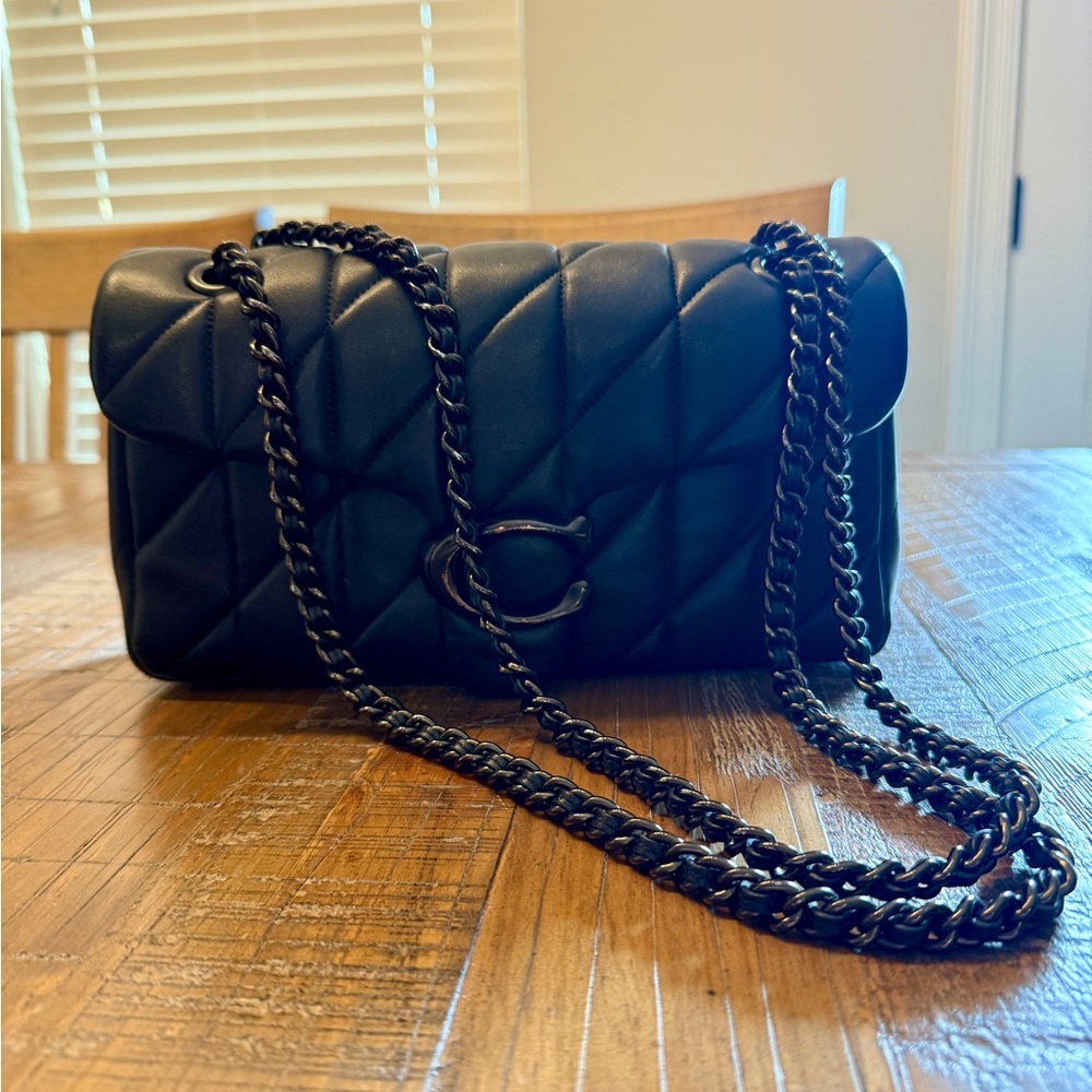 Coach Black Quilted Tabby 26